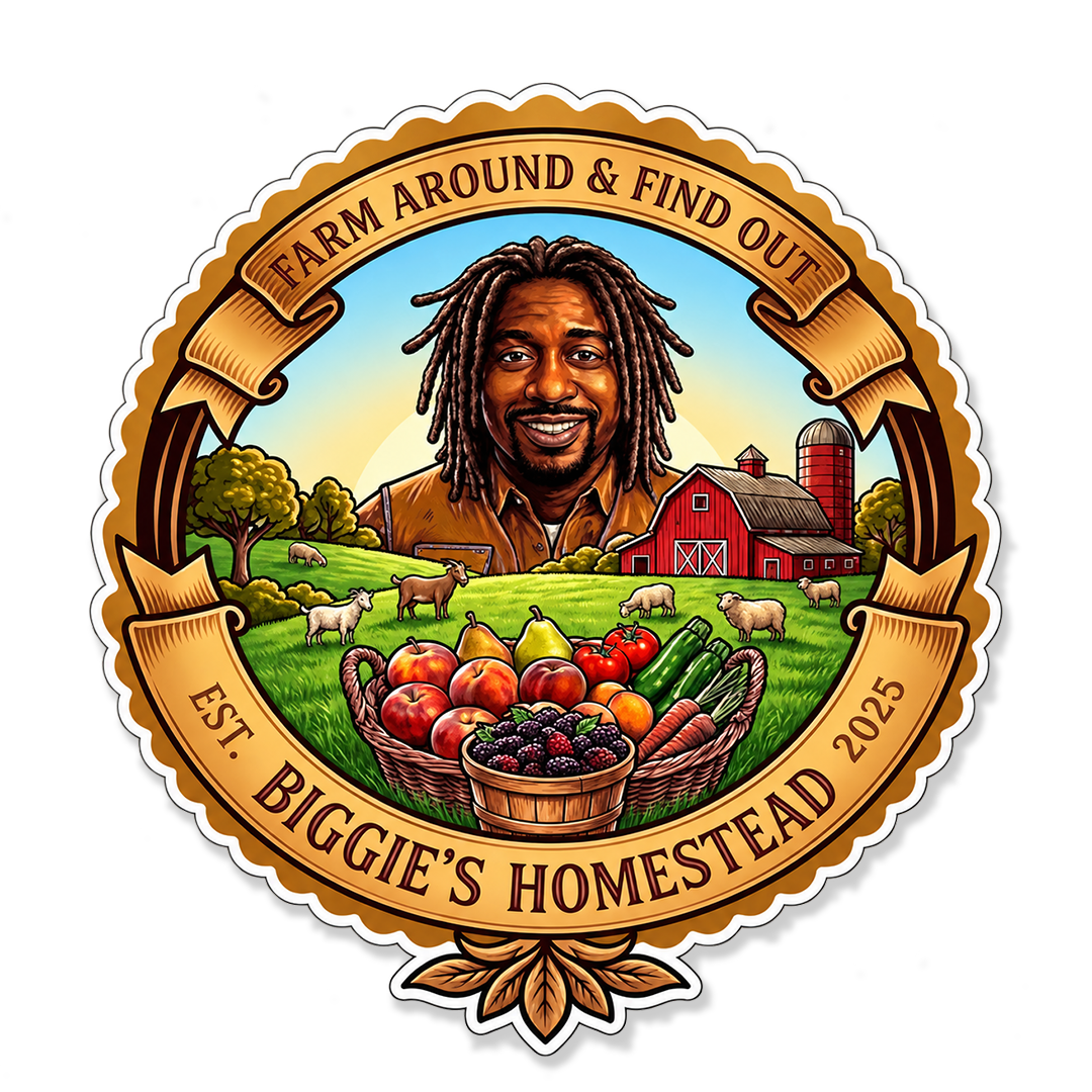 Biggie's Homestead illustrated farm crest